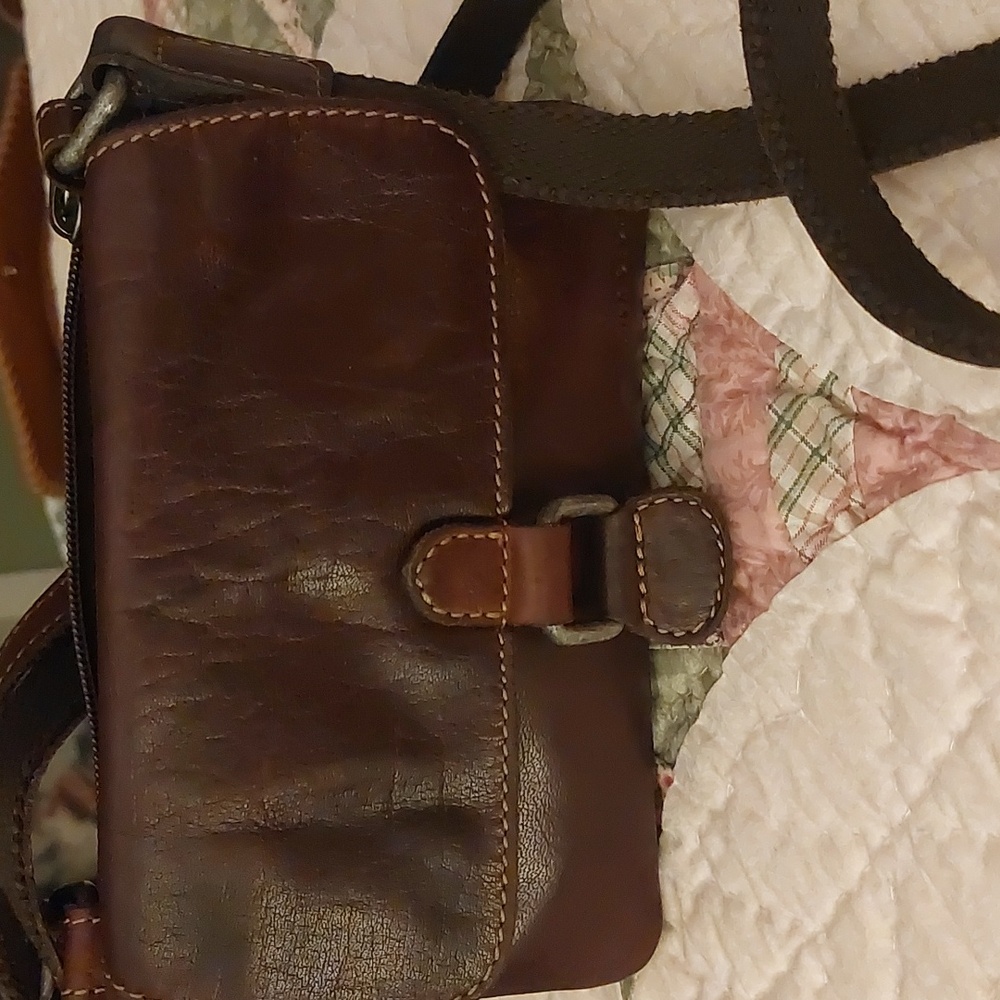 Leather  Jack Georges  Voyager Brown Buffalo Leather Mini💋